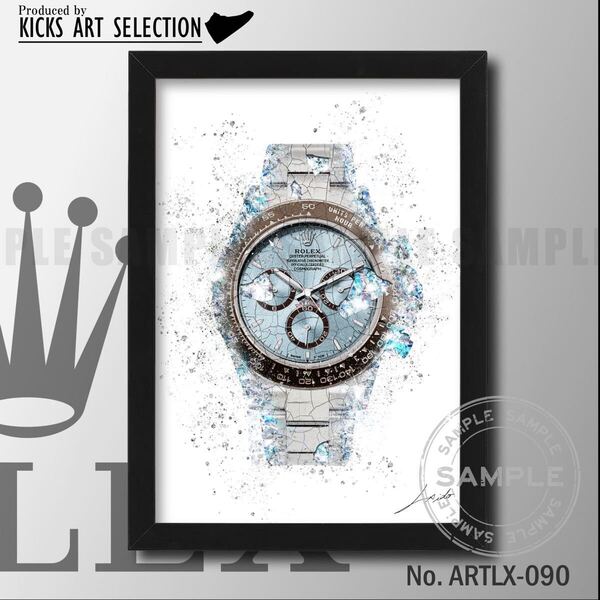 Rolex ロレックス アイスブルー デイトナ/オマージュアートポスター/ 腕時計/ ハンドメイド/ ファッション/ お洒落/コスモグラフ