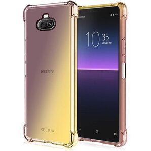 Xperia 8 ケース クリア 耐衝撃 ケース クリ 耐久 人気 黒/ゴールド RP97-JB-XP8-HJ 505