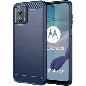Moahsiuny For MOTO G53j 5G 護カバー 指紋防止 耐衝撃 TPUシリコーン素材 ブルー 929