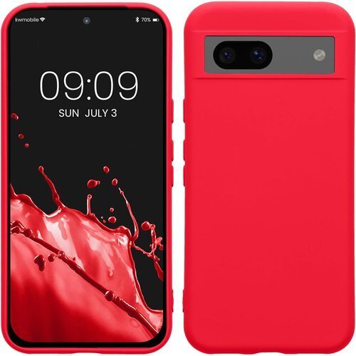 kwmobile スマホケース Google Pixe 極薄 TPU シリコン マイクロファイバー ネオンピンク 960