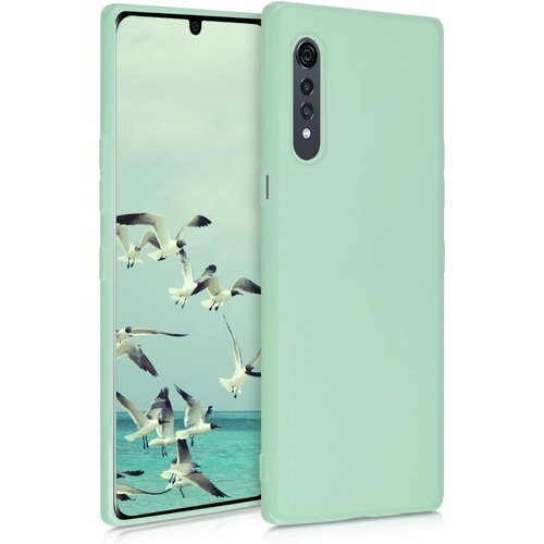 kwmobile スマホケース LG Velvet対応 撃 滑り止め ソフト TPU シリコン - ミントマット 137