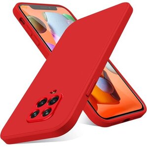 Redmi Note 9S ケース 液体シリコン スリ スマートフォン携帯ケース 赤 WK-YTGJ-15-02 421