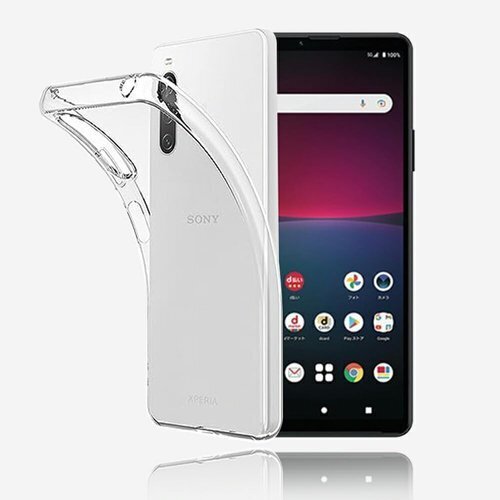 品 Xperia10VIケース透明クリアケースストラッ 落下防止衝撃吸収保護カバーシリコンTPU素材ソフトケース 771