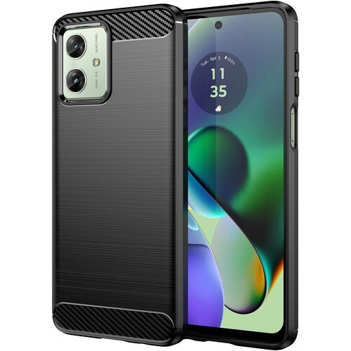 Moahsiuny For moto g64y 5G カバー 指紋防止 耐衝撃 TPUシリコーン素材 ブラック 843
