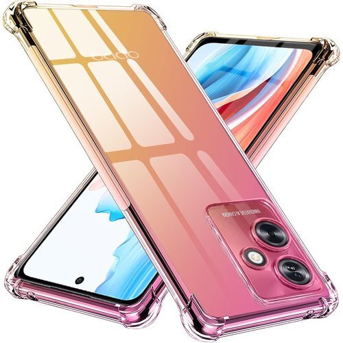 TMUJWS OPPO A79 5G 用ケース シリコ ホール付き 人気 携帯カバー ピンク+金 MZ75-74 989