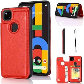 Geshh Pixel 4a 財布型ケース カード収納 型ケース グーグル ピクセル4a Pixel 4A 赤色 293