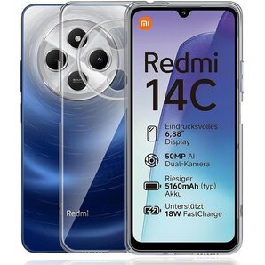 対応 Xiaomi Redmi 14C ケース 全透明 い 滑り止め すり傷防止 Redmi 14C 保護ケース 866