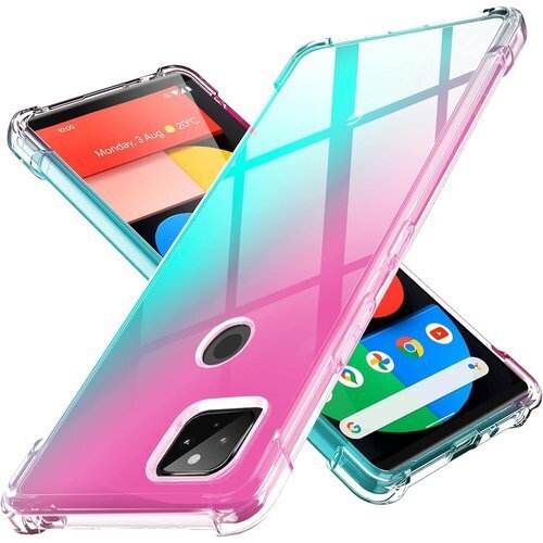 Google Pixel 5 ケース薄型 耐衝撃 クリ TPU 擦り傷防止 ピンク- Q053-px5-03 79
