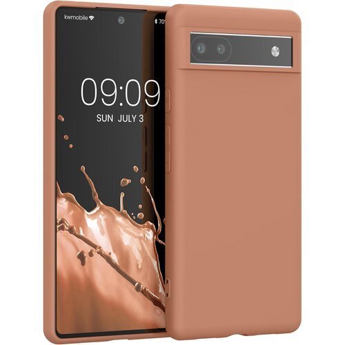 kwmobile スマホケース Google Pixe 滑り止め ソフト TPU シリコン - オレンジクレイ 86