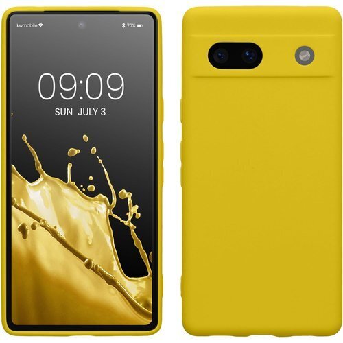 kwmobile スマホケース Google Pixe フォン バックカバー TPU 耐衝撃 まばゆい イエロー 110