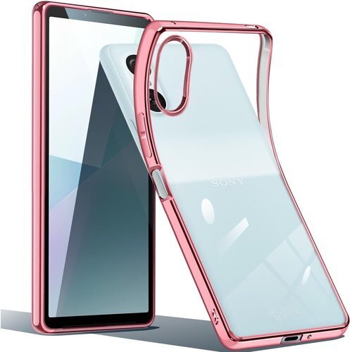 Xperia 10 vi ケース クリア SO-52E 撃 メッキ加工 ソフトケース 人気 透明 ローズゴールド 170