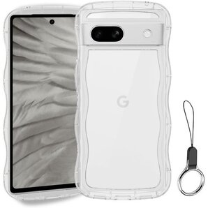 Google Pixel 7 ケース クリア ウェーブ 7 なみなみストラップホール付き Pixel 7-クリア 194