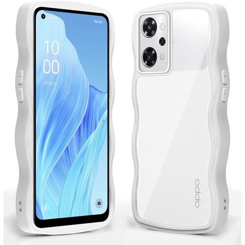 OPPO Reno9 A ケース/OPPO Reno7 ズ保護 おしゃれ 落下防止 ワイヤレス充電対応 ホワイト 228