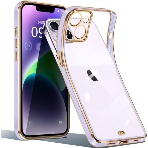 いPhone14 ケース 可愛い 耐衝撃 クリア 韓国 U 薄型 アイフォン14 スマホケース 14 クローブ紫 211