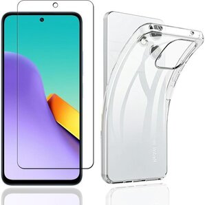 For Xiaomi Redmi 12 5G 用 ガラ 傷防 軽量 全面保護カバー 1枚フィルム+TPU ケース 250