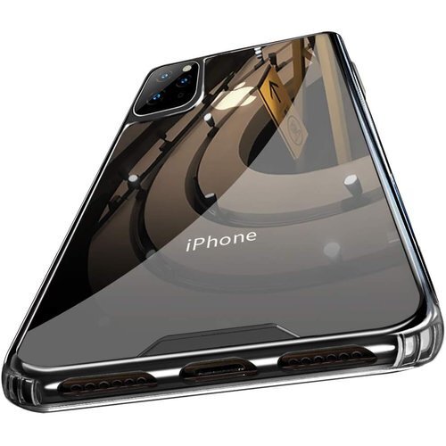 iphone12 pro max 用 ケース クリア 付き 黄変防止 滑り防止 携帯カバー 黒R0104-14 116