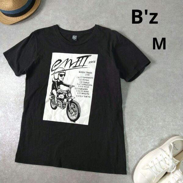 B'z 稲葉浩志 enIII プリントtシャツ ブラック×ホワイト Mサイズ ライブtシャツ ロック