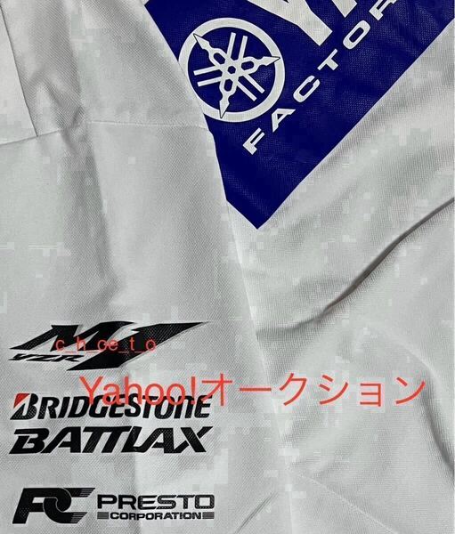 最終価格 ファクトリー支給品 デサント製 ヤマハ ファクトリー レーシング ポロシャツ DESCENTE YAMAHA FACTORY RACING サイズL YZR-M1