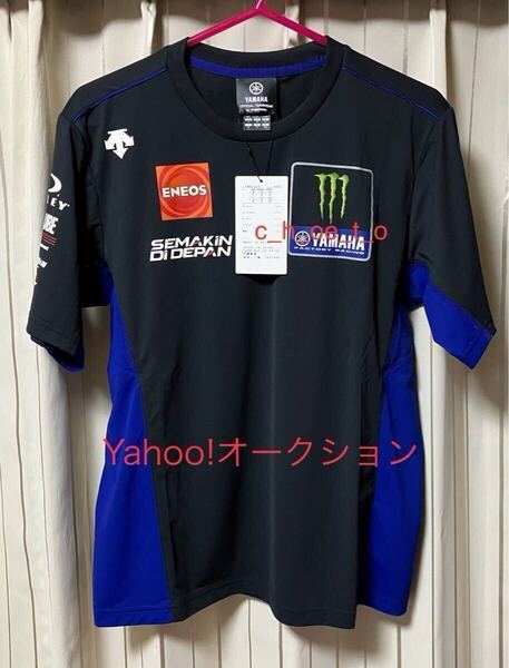 最終価格 デサント製 正規品 デサント モンスターエナジー ヤマハ ファクトリー シャツ サイズL DESCENTE YAMAHA FACTORY RACING MotoGP