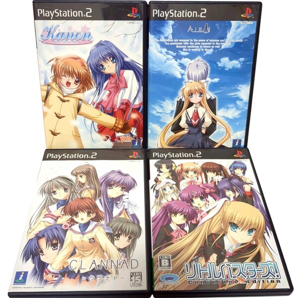 【現状品】PS2 key ギャルゲーセット Kanon カノン AIR クラナド CLANNAD リトルバスターズ 麻枝准 樋上いたる 動作未確認 ジャンク まとめ