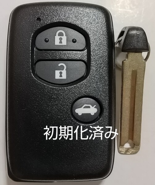 初期化済トヨタ純正スマートキー3ボタン ノーカットキー付き 86 マークX SAI等 基盤番号271451−5300 新品電池サービス⑩