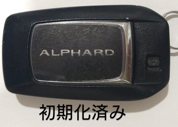 初期化済トヨタ純正スマートキー 6ボタン アルファード基盤番号231451-0120 007−AC0146 14FAE 新品電池サービス31