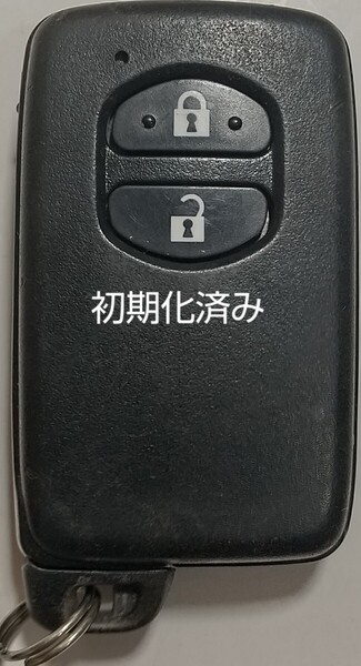 初期化済トヨタ純正 スマートキー 2ボタンプリウスアクアヴィッツウィッシュ基盤番号271451-5300 新品電池サービス21