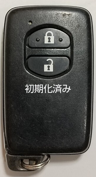 初期化済トヨタ純正 スマートキー 2ボタンプリウスアクアヴィッツウィッシュ基盤番号271451-5300 新品電池サービス⑨(傷あり)