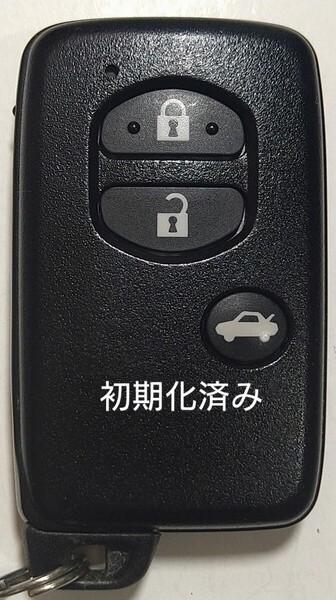 初期化済トヨタ純正スマートキー3ボタン 86 マークX SAI等 基盤番号271451−5300新品電池サービス23