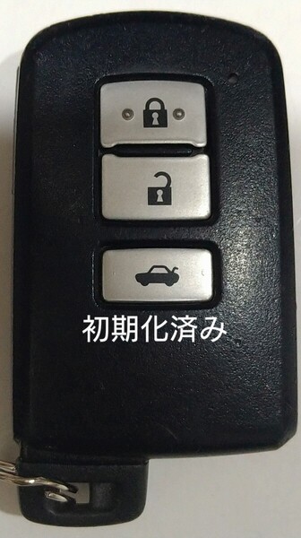 初期化済トヨタ純正スマートキー 3ボタンクラウン210系基盤番号281451-0020 新品電池サービス21