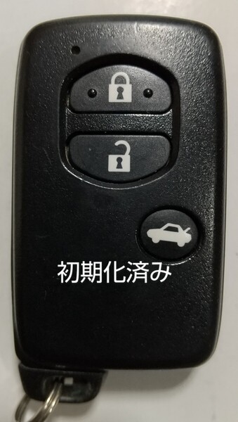 初期化済トヨタ純正スマートキー 3ボタン86 マークX SAI等 基盤番号271451−5300 新品電池サービス25