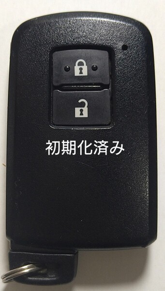初期化済トヨタ純正スマートキー 2ボタンオーリス プリウスa黒カバー001YUA1118 14FAA-02新品電池サービス2