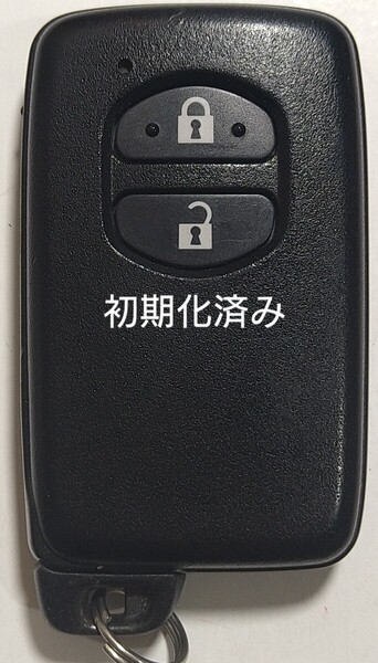 初期化済トヨタ純正 スマートキー 2ボタンプリウスアクアヴィッツウィッシュ基盤番号271451-5300 新品電池サービス54