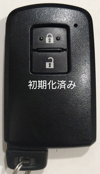 初期化済トヨタ純正スマートキー 2ボタンオーリス プリウスa黒カバー001YUA1118 14FAA-02新品電池サービス7