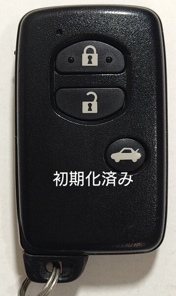 初期化済トヨタ純正スマートキー3ボタン 86 マークX SAI等 基盤番号271451−5300 新品電池サービス22