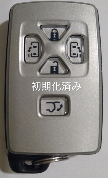 初期化済トヨタ純正スマートキー5ボタンエスティマ50 アルファード ヴェルファイア 基盤番号271451−0751新品電池サービス①