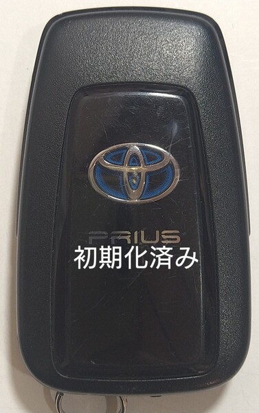 初期化済トヨタ純正 スマートキー2ボタン50系プリウス 基盤番号231451-0351 007-AD0027 14FAF 新品電池サービス14