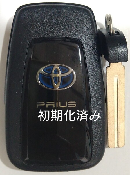 初期化済トヨタ純正 スマートキー2ボタン50系プリウス 基盤番号231451-0351 007-AD0027 14FAF ノーカットキー付き新品電池サービス24