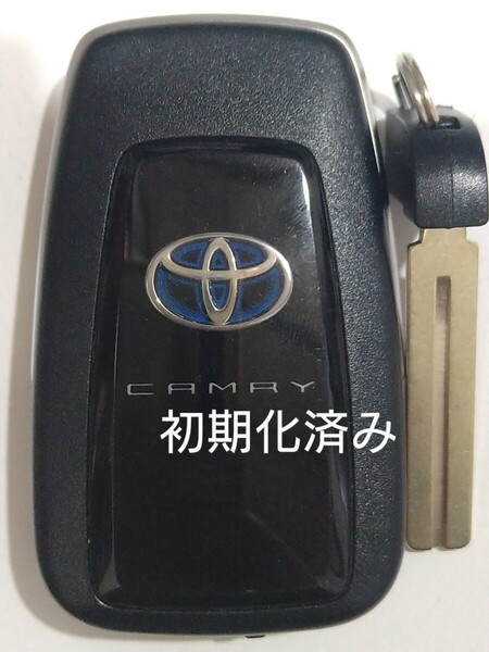 初期化済トヨタ純正 スマートキー3ボタンカムリ 基盤番号231451-0351 007-AD0027 14FAF ノーカットキー付き新品電池サービス1