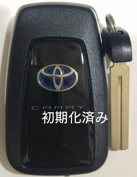 初期化済トヨタ純正 スマートキー3ボタンカムリ 基盤番号231451-0351 007-AD0027 14FAFノーカットキー付き 新品電池サービス10