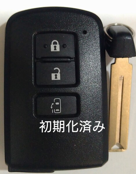 初期化済トヨタ純正スマートキー3ボタンノア ヴォクシーシエンタ基盤番号281451−2110 ノーカットキー付き新品電池サービス3