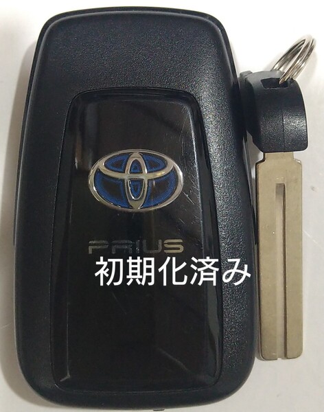 初期化済トヨタ純正 スマートキー2ボタン50系プリウス 基盤番号231451-3450 007-AH0215 14FAYノーカットキー付き 新品電池サービス21
