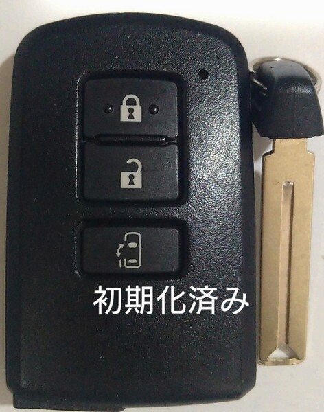初期化済トヨタ純正スマートキー3ボタンノア ヴォクシーシエンタ基盤番号281451−2110 ノーカットキー付き新品電池サービス41