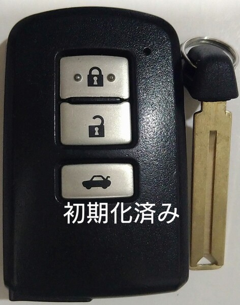 初期化済トヨタ純正スマートキー 3ボタンクラウン210系基盤番号281451-0020ノーカットキー付き 新品電池サービス18