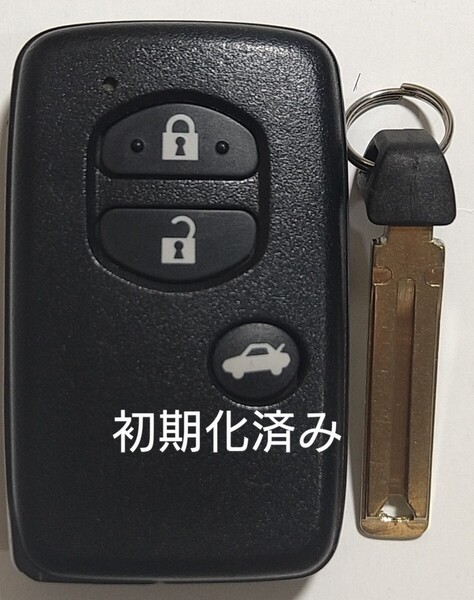 初期化済トヨタ純正スマートキー3ボタン ノーカットキー付き 86 マークX SAI等 基盤番号271451−5300 新品電池サービス⑯