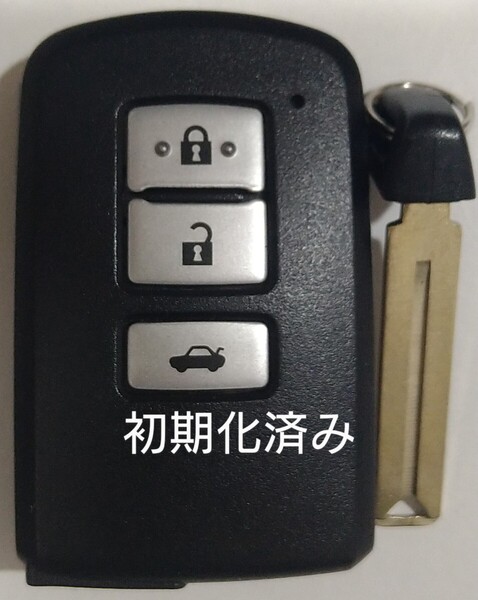 初期化済トヨタ純正スマートキー 3ボタンクラウン210系基盤番号281451-0020 ノーカットキー付き新品電池サービス11