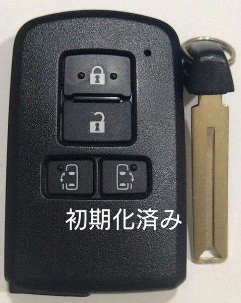 初期化済トヨタ純正 スマートキー4ボタンノア ヴォクシー シエンタエスクァイア基盤番号281451-2150ノーカットキー付き新品電池付き21