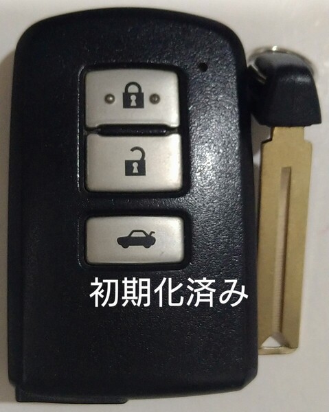 初期化済トヨタ純正スマートキー 3ボタンクラウン210系基盤番号281451-0020 ノーカットキー付き新品電池サービス14