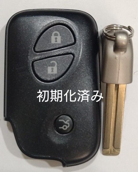 初期化済トヨタ レクサス純正3ボタンスマートキー 基盤番号271451−0310ノーカットキー付き新品電池サービス⑤