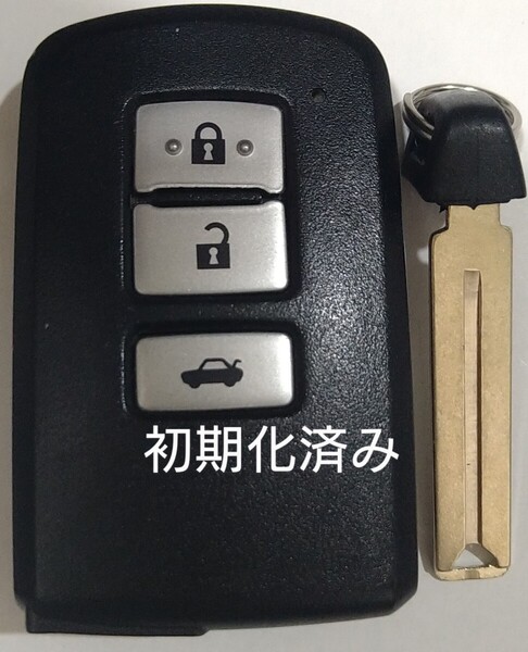 初期化済トヨタ純正スマートキー 3ボタンクラウン210系基盤番号281451-2020 ノーカットキー付き新品電池サービス24